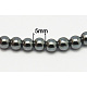 Chapelets de perles en hématite synthétique sans magnétiques G-D015-8-1