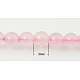 Chapelets de perles en quartz rose naturel G-G028-3mm-6-1