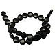 Natural Black Onyx Beads Strands G-H010-39-2