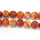 Natural Manchurian Red Agate Beads Strands G-N213A-75-1