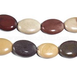 Gemstone Strands, Mookaite, Oval, Bead: about 13mm wide, 18mm long, 4~5mm thick, hole: 1.2mm, about 15.5inch, 22pcs/strand