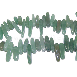 Gemstone Beads, Natural Green Aventurine, Bead: about 5~7mm wide, 12~22mm long, hole: 1mm, 16 inch