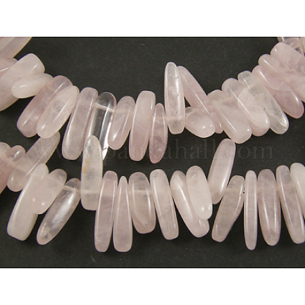 Natural Rose Quartz Nuggets Beads Strands G416-A8-1