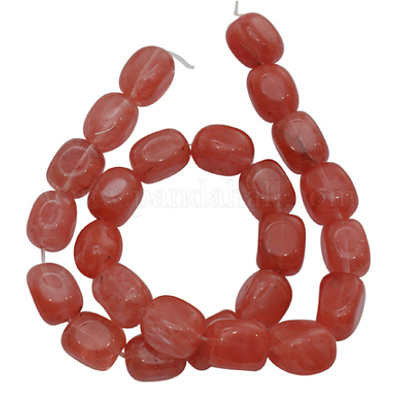 Cherry Quartz Glass Beads Strands G585-054-1