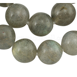 Gemstone Beads, Natural Labradorite, Round, about 8mm in diameter, hole: 0.5mm, 51pcs/strand, 16inch
