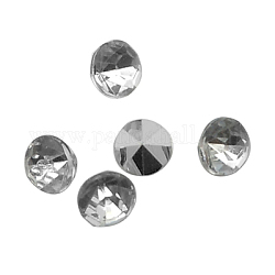 Colorful Acrylic Rhinestone Cabochons, Faceted, Diamond, Pointed Back, Clear, 2x2mm, about 10000pcs/bag