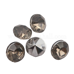 Colorful Acrylic Rhinestone Cabochons, Faceted, Diamond, Pointed Back, Gray, 4x3mm, about 10000pcs/bag