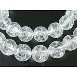 Perles en pierres gemme, quartz blanc, ovale, cristal synthétique, 10 mm de diamètre, trou: environ 0.8 mm, Environ 35 pcs/chapelet, 16 pouce