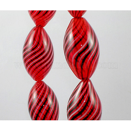 15inch Handmade Blown Glass Beads Strands GBH001-9-1