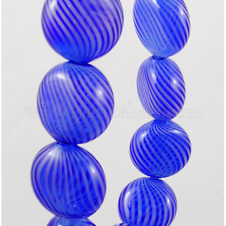 16~17inch Handmade Blown Glass Beads Strands GBH002-5-1