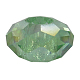 ガラスヨーロピアンビーズ  大穴ビーズ  芯金がない  多面カット  ロンデル  春の緑  14x8mm  穴：5mm GDA010-15-1