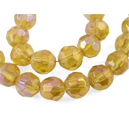 Chapelets de perles en verre GF12mm13Y-AB-1