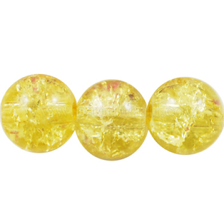 Crackle Glass Beads Strands GGC8mmY-A16-1