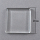 クリアガラスカボション  正方形  透明  20x20mm  3.6mm（範囲：3.1~4.1mm）の厚さ GGLA-S013-20x20mm-1-3