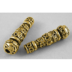Cuentas de metal de oro antiguos tibetanos, sin plomo y el cadmio, 22.5x7mm, agujero: 2.4 mm