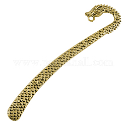 Segnalibro in lega stile tibetano,  piombo e cadmio libero, lega, oro antico, circa 12.3cm di lunghezza, 2.6 cm di larghezza, 2.5 mm di spessore, Foro: 3.5 mm