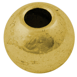 Abalorios europeos del estilo tibetano, plata antigua, sin plomo y cadmio, rerondana plana, oro antiguo, 12x14mm, agujero: 5 mm