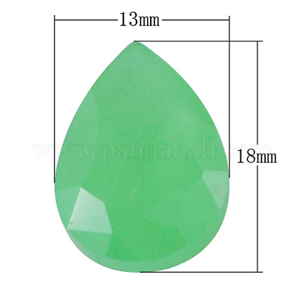 Imitation Jade Glass Beads GLAA-R003-18X13-4-1