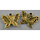Butterfly Tibetan Style Pendant Rhinestone Settings GLF0553Y-1
