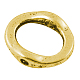 チベットスタイル合金ビーズフレーム  リング  アンティーク黄金  鉛フリー＆カドミウムフリー  15x13x3.5mm  穴：1.5mm GLF10768Y-1