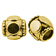 チベット風合金ビーズ  ドラム  カドミウムフリー＆ニッケルフリー＆鉛フリー  アンティーク黄金  8x9mm  穴：4.5mm GLFH10276Y-NF-1