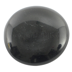 Black Stone Cabochons, Half Round/Dome, about 26mm in diameter, 6~7mm thick