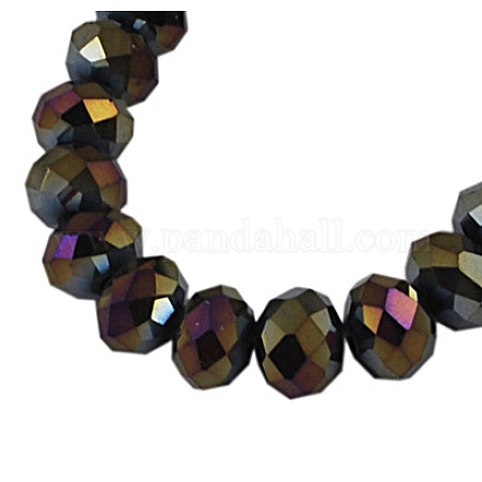 Chapelets de perles en verre électroplaqué GR12MMY-07AB-1