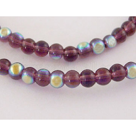 13.8 inch Glass Beads Strand GR4mmC04-AB-1