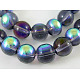 Chapelets de perles en verre rondes GR8mm06Y-AB-1