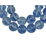 Blue Watermelon Stone Glass Beads Strands, Round, Light Blue, 8mm in diameter, hole: 1mm, about 15~16 inch/strand, about 51pcs/strand