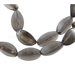 Imitation Jade Glass Beads Strands, Melon, DarkSlate Gray, 20x10mm, Hole: 1mm, about 16pcs/strand, 12.5inch