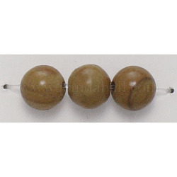 Brins de pierres précieuses rondes de 16 pouce, bois dentelle de pierre, Perle: 10 mm de diamètre, trou: 1 mm. environ 40 perle / brin 