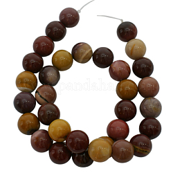 16inch Round Gemstone Strands, Mookaite, Bead: 14mm in diameter, hole:1.0mm. about 28pcs/strand