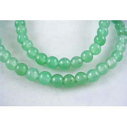 Chapelets de perles en aventurine vert naturel, ronde, 4mm, Trou: 0.8mm, Environ 92 pcs/chapelet, 14.3 pouce