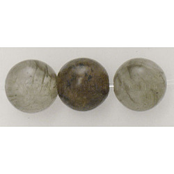 Round Natural Labradorite Beads Strands, 6mm, Hole: 0.8mm, about 60pcs/strand, 16 inch