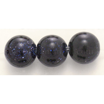 Synthetische blauen goldstone Perlen Stränge GSR12mmC053-1