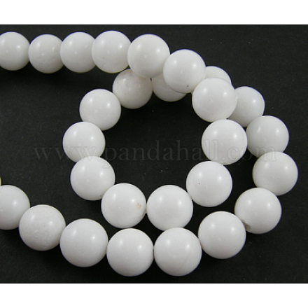 Fili di perline giada bianco naturale GSR12mmC067-1