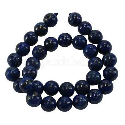 Dyed Grade A Natural Lapis Lazuli Beads Strands GSR14mmC123-1