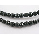 Natural Black Onyx Beads Strands GSF4mmC097-1