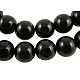 Natürlicher schwarzer Onyx runde Perlenstränge GSR16mmC097-1