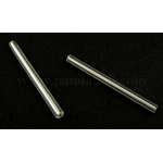 Glass tubulär Perlen, Silber, 31~34x3 mm, Bohrung: 1 mm, über 1400pcs / £ [1]