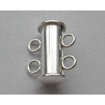 純銀製のスライドロックの留め金  ペヨーテクラスプ  2の穴  銀  13.5mm  穴：2mm H332-2-1