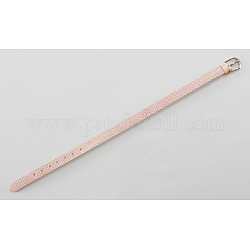 Uhrenarmbandschlaufe, Uhr-Gurt fit Diacharme, für diy personalisierten Schmuck Armband, rosa, ca. 7~8 mm breit, 22 cm lang, 1 mm dick