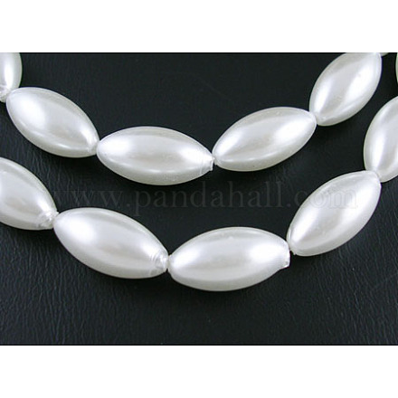 Chapelets de perles en verre nacré HYR51-1