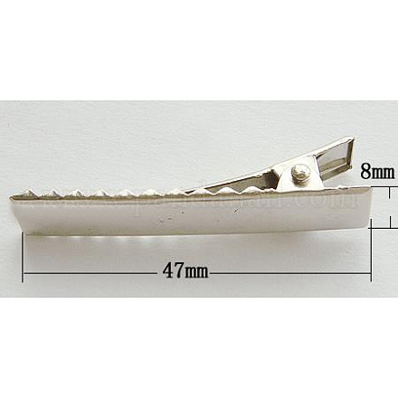 Iron Flat Alligator Hair Clip Findings IFIN-F114-01-1