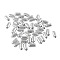 Iron Beads, Platinum, 4.8x2.4mm, Hole: 0.5mm, about 17850pcs/1000g