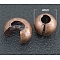 Iron Crimp Beads Covers, Cadmium Free & Lead Free, Red Copper Color, Size: About 4mm In Diameter, Hole: 1.5~1.8mm