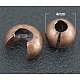 アイアン製つぶし玉カバーカシメ玉カバー  カドミウムフリー＆鉛フリー  赤銅色  サイズ：直径約4mm  穴：1.5~1.8mm IFIN-H029-R-1