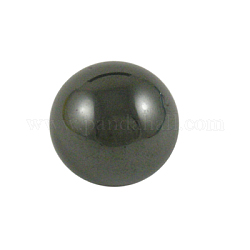 Perles en hématite synthétique magnétique, sphère de pierres précieuses, pas de trous / non percés, ronde, 20mm