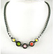 17.5inch Non-Magnetic Synthetic Hematite Necklace IMN001-1